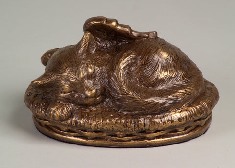Cat Series Cold Cast Urn - Bronze w/o Engraving