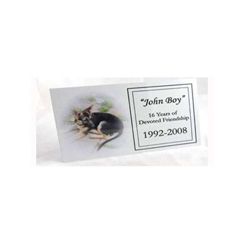 Memorial Nameplate A. (white/feathered) Memorial Nameplate A. (white/feathered)