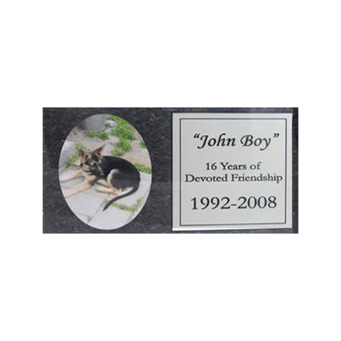 Memorial Nameplate C. (Granite Background)