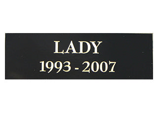 Standard Name Plate - Black