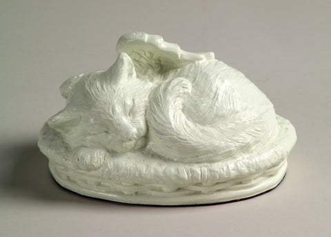 Cat Series Cold Cast Urn - Porcelain w/ Engraving