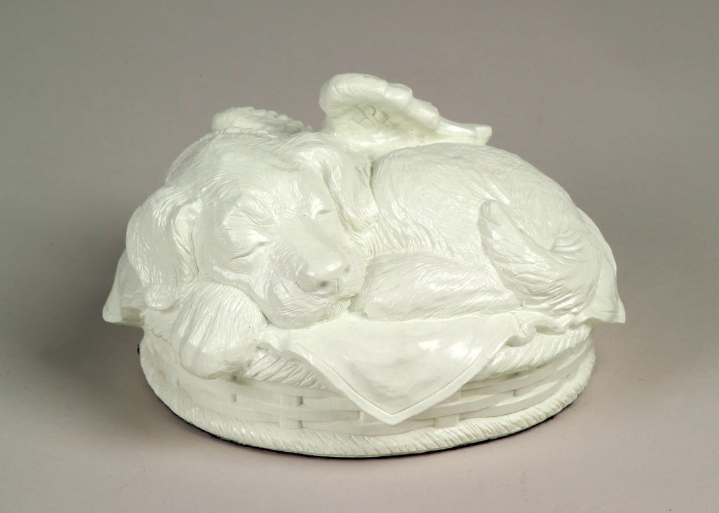Dog Series Cold Cast Urn - Porcelain w/o Engraving