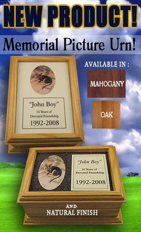 Memorial Nameplate Urn 1 - Mahogany